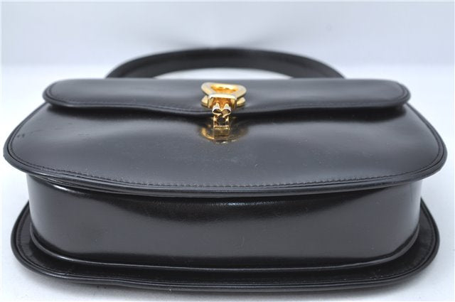 Authentic GUCCI Hand Bag Purse Leather Black J1850