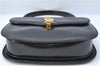 Authentic GUCCI Hand Bag Purse Leather Black J1850