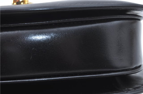 Authentic GUCCI Hand Bag Purse Leather Black J1850