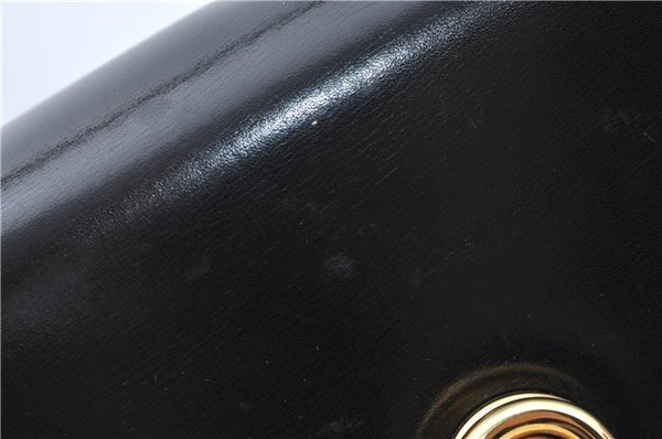 Authentic GUCCI Hand Bag Purse Leather Black J1850