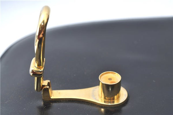 Authentic GUCCI Hand Bag Purse Leather Black J1850