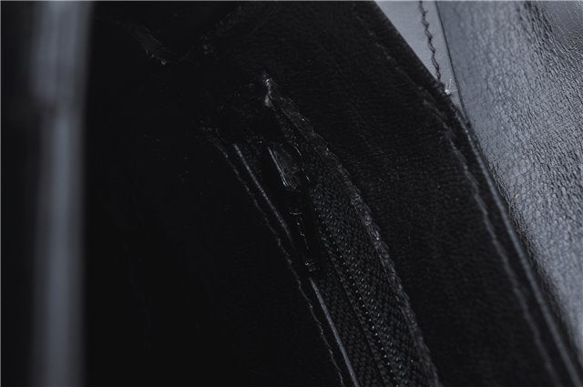 Authentic GUCCI Hand Bag Purse Leather Black J1850