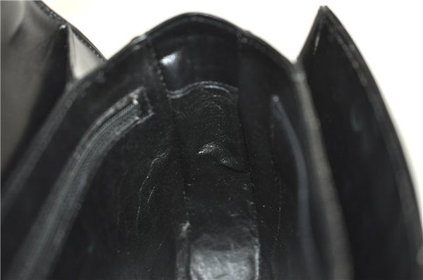 Authentic GUCCI Hand Bag Purse Leather Black J1850