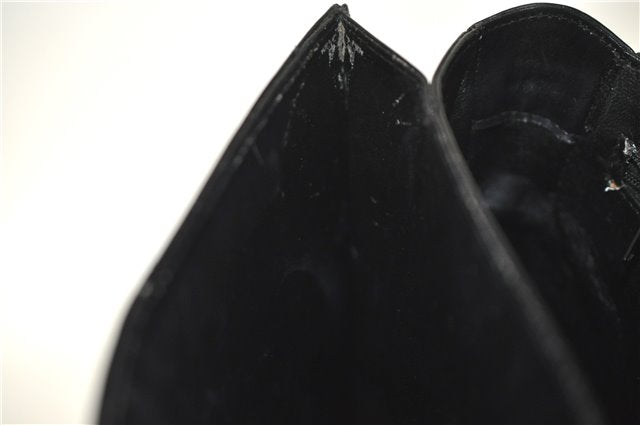 Authentic GUCCI Hand Bag Purse Leather Black J1850