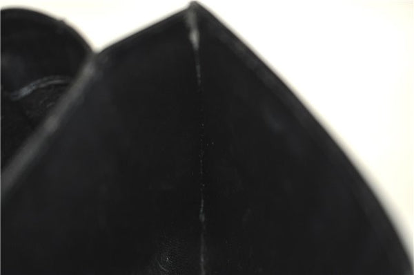 Authentic GUCCI Hand Bag Purse Leather Black J1850