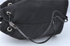 Authentic GUCCI Drawstring Pouch Purse Nylon Enamel 0390973 Black J1854
