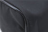 Authentic GUCCI Drawstring Pouch Purse Nylon Enamel 0390973 Black J1854