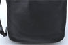 Authentic GUCCI Drawstring Pouch Purse Nylon Enamel 0390973 Black J1854
