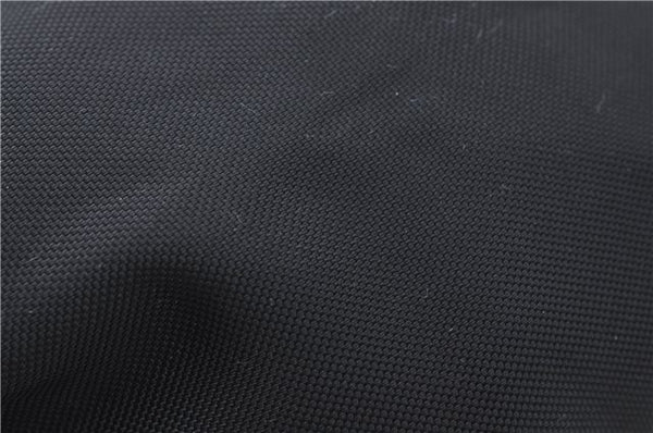 Authentic GUCCI Drawstring Pouch Purse Nylon Enamel 0390973 Black J1854