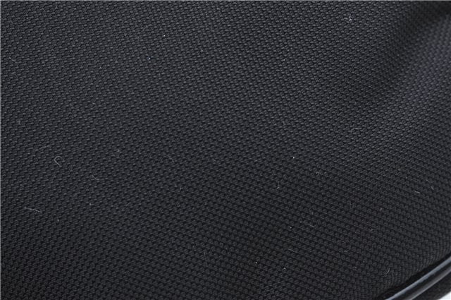 Authentic GUCCI Drawstring Pouch Purse Nylon Enamel 0390973 Black J1854