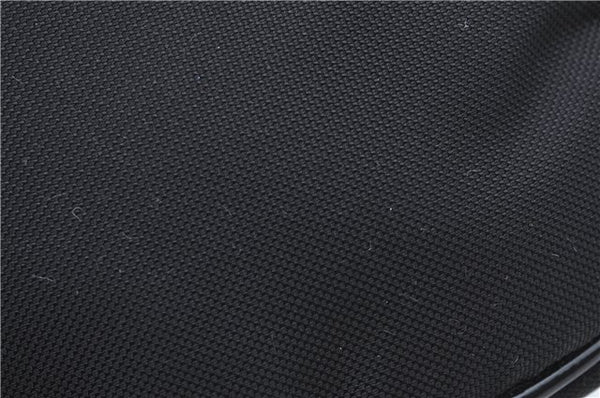 Authentic GUCCI Drawstring Pouch Purse Nylon Enamel 0390973 Black J1854