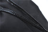 Authentic GUCCI Drawstring Pouch Purse Nylon Enamel 0390973 Black J1854