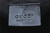Authentic GUCCI Drawstring Pouch Purse Nylon Enamel 0390973 Black J1854