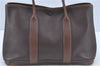 Authentic HERMES Garden Party TPM Tote Hand Bag Purse Leather Brown J1855