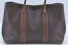 Authentic HERMES Garden Party TPM Tote Hand Bag Purse Leather Brown J1855