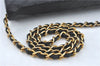 Authentic CHANEL Lamb Skin Chain Shoulder Cross Body Bag Purse Black CC J1856
