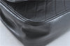 Authentic CHANEL Lamb Skin Chain Shoulder Cross Body Bag Purse Black CC J1856