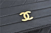 Authentic CHANEL Lamb Skin Chain Shoulder Cross Body Bag Purse Black CC J1856