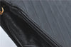 Authentic CHANEL Lamb Skin Chain Shoulder Cross Body Bag Purse Black CC J1856