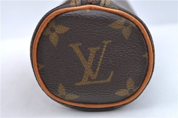 Authentic Louis Vuitton Monogram Trousse Ronde Pen Case Pouch M47626 LV J1858