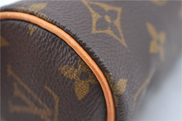 Authentic Louis Vuitton Monogram Trousse Ronde Pen Case Pouch M47626 LV J1858