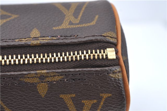 Authentic Louis Vuitton Monogram Trousse Ronde Pen Case Pouch M47626 LV J1858