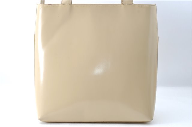 Authentic GUCCI Leather Shoulder Tote Bag Purse Beige J1862
