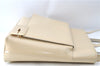 Authentic GUCCI Leather Shoulder Tote Bag Purse Beige J1862