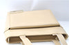 Authentic GUCCI Leather Shoulder Tote Bag Purse Beige J1862