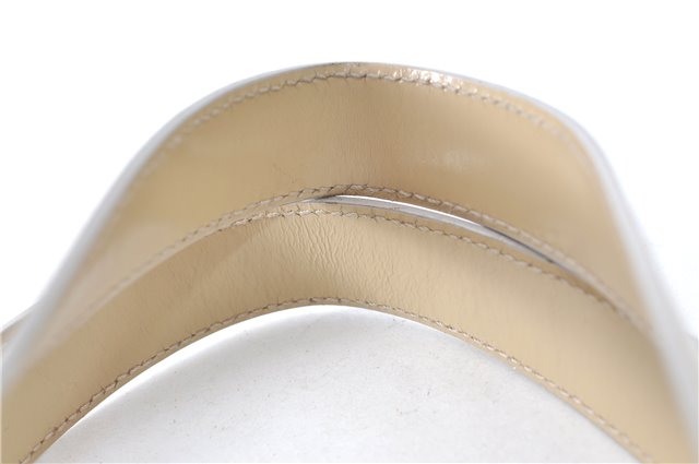 Authentic GUCCI Leather Shoulder Tote Bag Purse Beige J1862