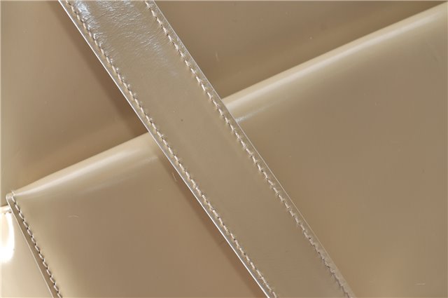 Authentic GUCCI Leather Shoulder Tote Bag Purse Beige J1862