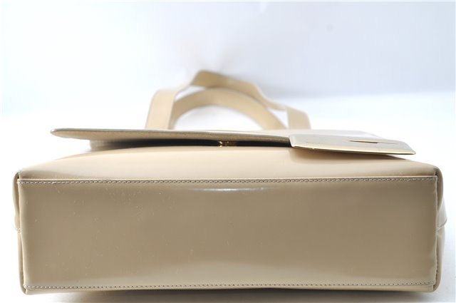 Authentic GUCCI Leather Shoulder Tote Bag Purse Beige J1862