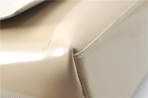 Authentic GUCCI Leather Shoulder Tote Bag Purse Beige J1862