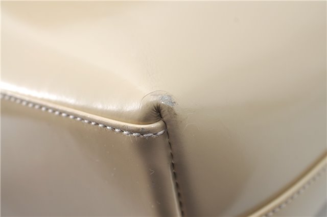 Authentic GUCCI Leather Shoulder Tote Bag Purse Beige J1862