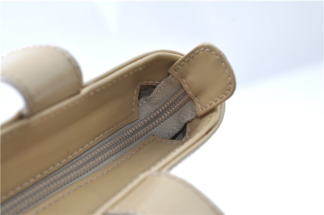 Authentic GUCCI Leather Shoulder Tote Bag Purse Beige J1862