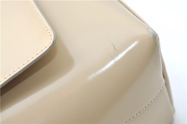 Authentic GUCCI Leather Shoulder Tote Bag Purse Beige J1862