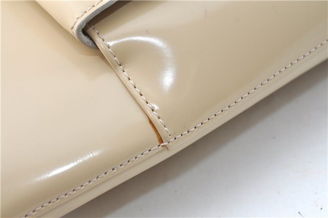 Authentic GUCCI Leather Shoulder Tote Bag Purse Beige J1862