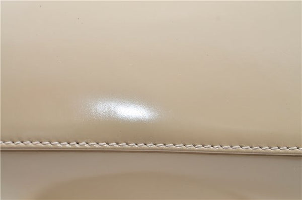 Authentic GUCCI Leather Shoulder Tote Bag Purse Beige J1862