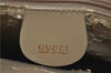 Authentic GUCCI Leather Shoulder Tote Bag Purse Beige J1862