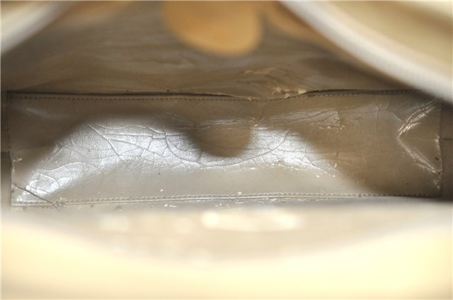 Authentic GUCCI Leather Shoulder Tote Bag Purse Beige J1862