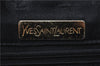 Authentic YVES SAINT LAURENT Hand Bag Purse Leather Black J1865