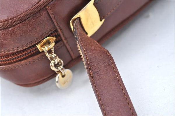 Auth Salvatore Ferragamo Vara Shoulder Cross Body Bag Purse Leather Brown J1866