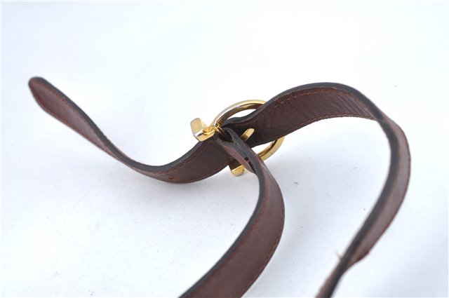 Auth Salvatore Ferragamo Vara Shoulder Cross Body Bag Purse Leather Brown J1866