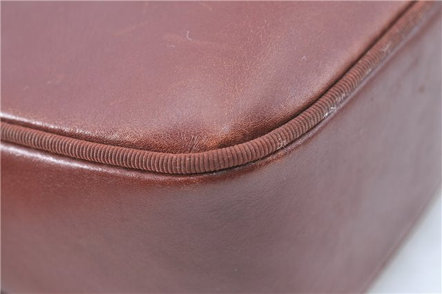 Auth Salvatore Ferragamo Vara Shoulder Cross Body Bag Purse Leather Brown J1866