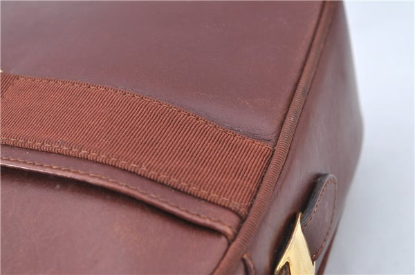 Auth Salvatore Ferragamo Vara Shoulder Cross Body Bag Purse Leather Brown J1866