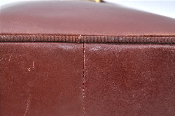 Auth Salvatore Ferragamo Vara Shoulder Cross Body Bag Purse Leather Brown J1866