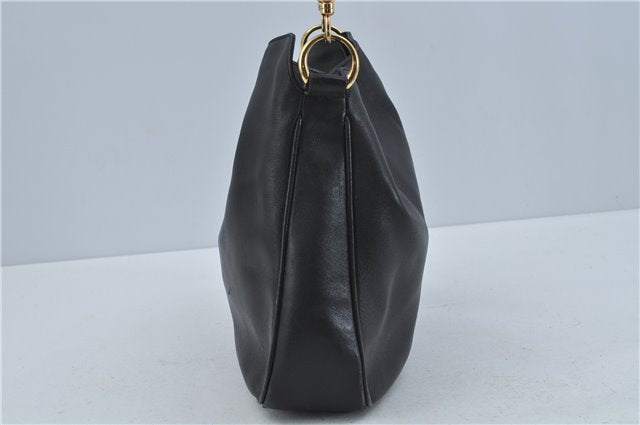 Authentic GUCCI Bamboo 2Way Shoulder Hand Bag Purse Leather Black Junk J1867