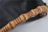 Authentic GUCCI Bamboo 2Way Shoulder Hand Bag Purse Leather Black Junk J1867