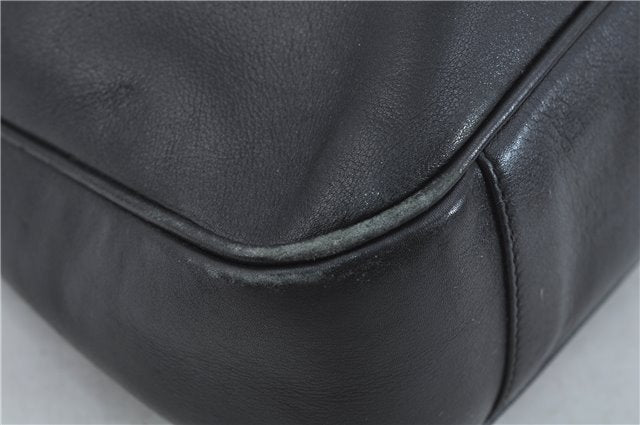 Authentic GUCCI Bamboo 2Way Shoulder Hand Bag Purse Leather Black Junk J1867