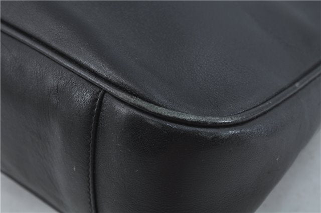 Authentic GUCCI Bamboo 2Way Shoulder Hand Bag Purse Leather Black Junk J1867